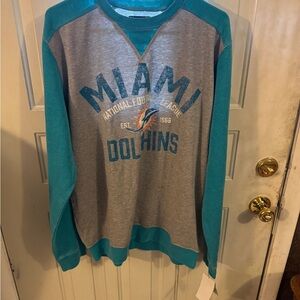 Miami Dolphins Gray and Teal Sweater